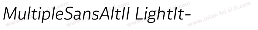 MultipleSansAltII LightIt字体转换